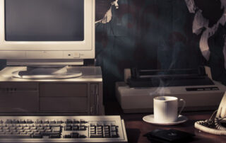 Vintage office technology in need of a technical support specialist