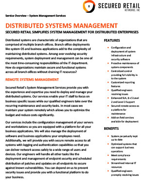 Distributed Systems Management